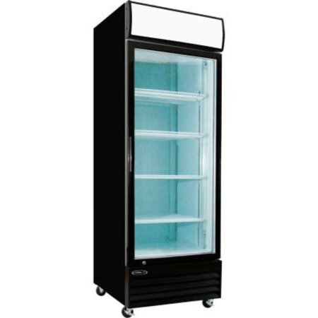 MVP GROUP CORPORATION Kool-It - Refrigerated Merchandiser, 1 Glass Door, 23 Cu. Ft., Black, 81"H x 27"W, 115V KGM-23